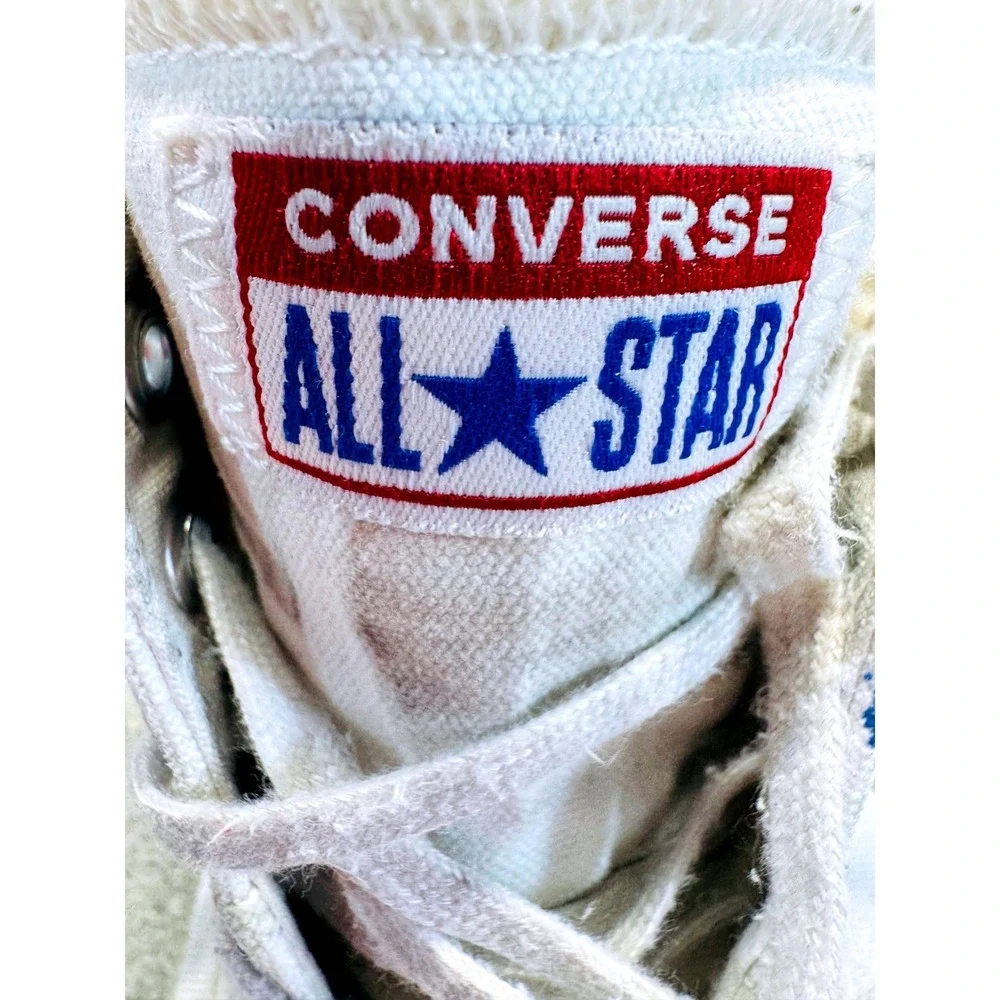 Converse Chuck Taylor All Star High Top White Red Stripe Women's‎ Size 7 Retro